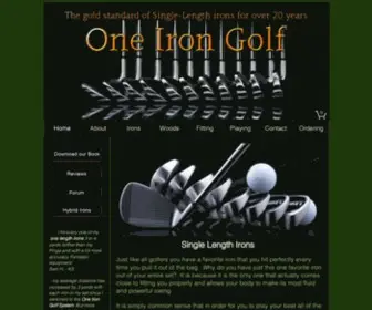1Irongolf.com(1 Iron Golf Single Length Irons from One Iron Golf) Screenshot