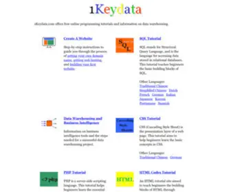 1Keydata.com(Free Online Programming Tutorials) Screenshot