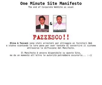 1Minutesite.com(Oliva & Toscani) Screenshot