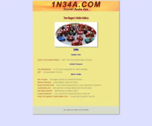 1N34A.com(Crystal Radio Fun and Web Design) Screenshot