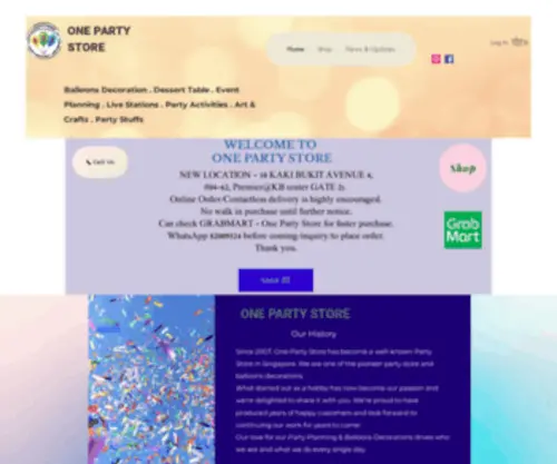 1Partystore.com(One Party Store) Screenshot