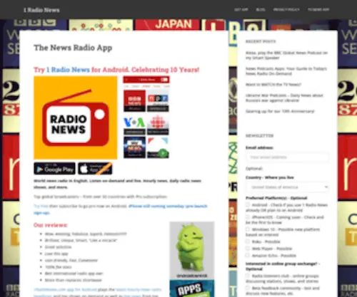 1Radionews.com(1 Radio News) Screenshot