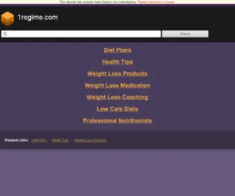 1Regime.com(1Regime) Screenshot