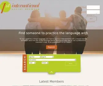 1ST-International.com(1st International Social Network) Screenshot
