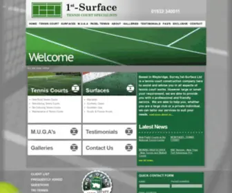 1ST-Surface.co.uk(Specialists in Tennis Court and Putting Green Construction) Screenshot