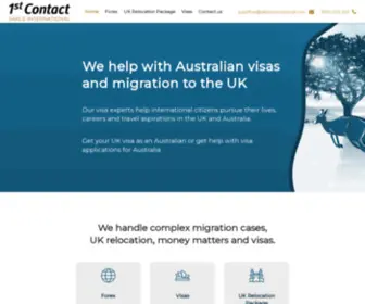 1Stcontact.com.au(UK Visa Consultants in Australia) Screenshot
