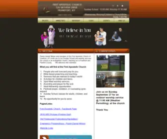 1Stapostolic.org(Homepage of First Apostolic Church) Screenshot