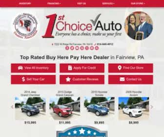 1STchoiceautollc.com(Used Cars ERIE PA) Screenshot