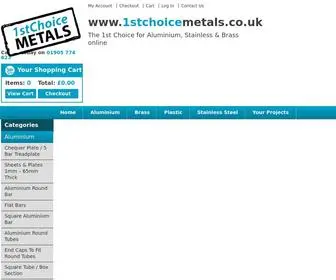 1STchoicemetals.co.uk(Aluminium, Stainless & Brass Metal) Screenshot