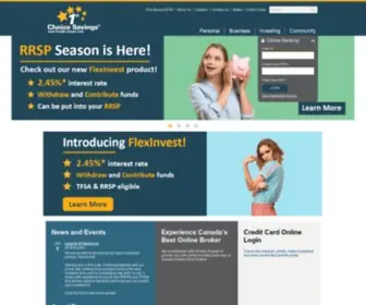 1STchoicesavings.ca(1st Choice Savings and Credit Union) Screenshot