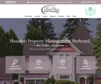 1STclassmGT.com(Houston Property Management and Property Managers) Screenshot