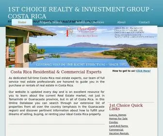 1Stcostaricarealestate.com(1st Choice Real Estate in Costa Rica) Screenshot