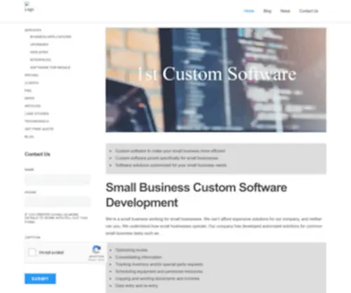 1Stcustomsoftware.com(1st Custom Software) Screenshot