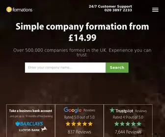 1Stformations.co.uk(Company Formation and Registration UK) Screenshot