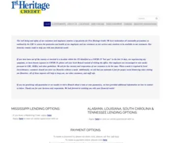 1Stheritagecredit.com(First Heritage Credit) Screenshot