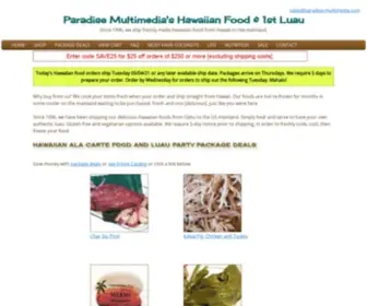 1Stluau.com(Order fresh Hawaiian food and luau party foods shipped from Hawaii) Screenshot