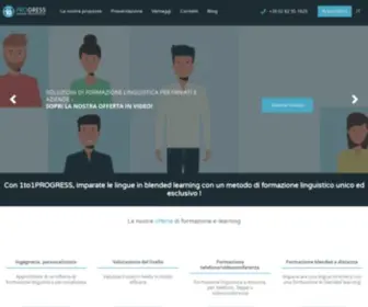 1TO1Progress.it(Imparate le lingue in blended learning con un metodo di formazione linguistico unico ed esclusivo) Screenshot