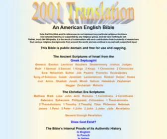 2001Translation.com(2001 Translation an American English Bible) Screenshot