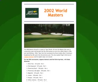 2002Worldmasters.org(Remembering the 2002 Masters) Screenshot