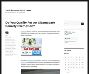 2009Taxes.org(2009 Taxes to 2020 Taxes) Screenshot