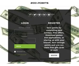 200Points.com(Home base) Screenshot