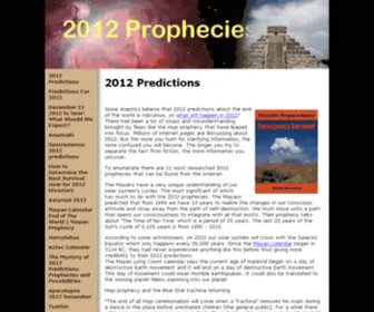 2012Prophecys.com(2012 Predictions) Screenshot