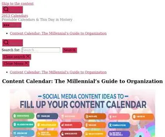 2013Calendars.org(Content Calendars 2021) Screenshot