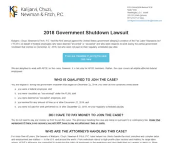 2018Governmentshutdown.com(2018 Government Shutdown Lawsuit) Screenshot