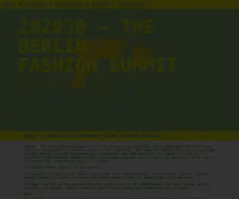 202030Summit.com(THE BERLIN FASHION SUMMIT) Screenshot