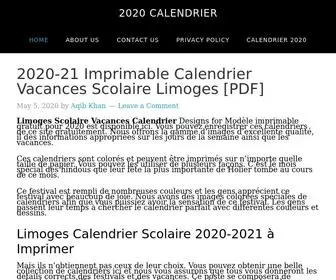 2020Calendrier.com(2024 Calendrier) Screenshot