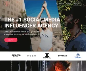 2020Influencers.com(2020 Influencers) Screenshot