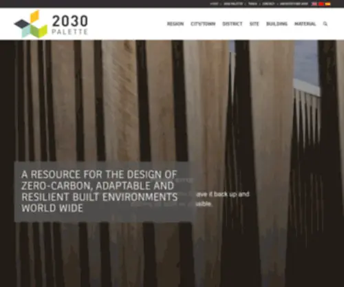 2030Palette.org(A database of sustainable design strategies and resources) Screenshot