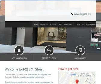 203E74.com(203 E 74 Street) Screenshot