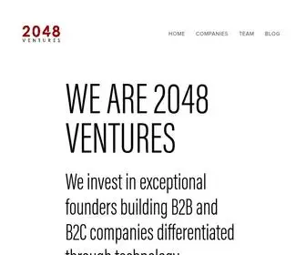 2048.vc(2048 Ventures backs visionary founders who are building technologies of the future) Screenshot