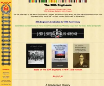 20Thengineers.com(This site covers the past and present of the 20th Engineer Battalion and 20th Engineer Regiment) Screenshot