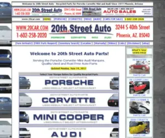 20THStreetauto.com(Porsche Corvette Mini Audi Used Auto Parts for Porsche) Screenshot