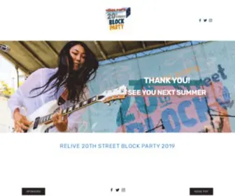 20THStreetblockparty.com(20th Street Block Party) Screenshot