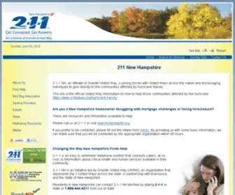 211NH.org(Health and Human Service Resource CenterNew Hampshire211 New Hampshire) Screenshot
