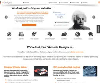 21Designs.com.au(We deliver website solutions that convert your visitors into customers. Get a quote now. Services) Screenshot