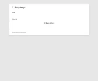 21Easyways.com(21 Easy Ways) Screenshot