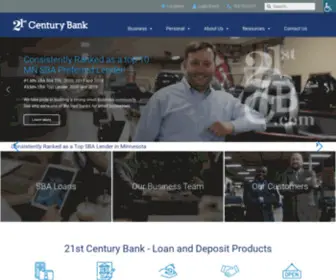 21STCB.com(Business banking solutions) Screenshot