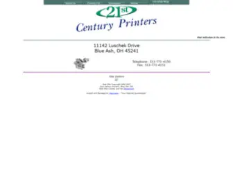 21Stcenturyprinters.com(Cincinnati Montgomery Blue Ash Sharonville Fairfield Printing Company) Screenshot