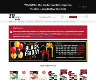 21Stcenturysmoke.com(21st Century Smoke E Cigarettes) Screenshot