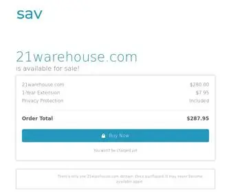 21Warehouse.com(The premium domain name) Screenshot