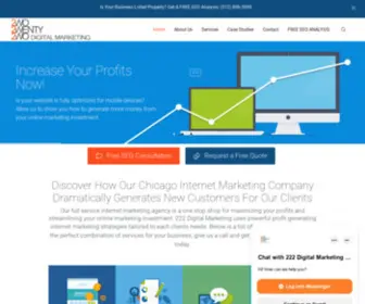 222Digitalmarketing.com(222 Digital Marketing Agency Chicago) Screenshot