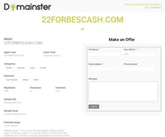 22Forbescash.com(Domain Details) Screenshot