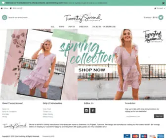 22NDclothing.com(Twenty Second Clothing) Screenshot