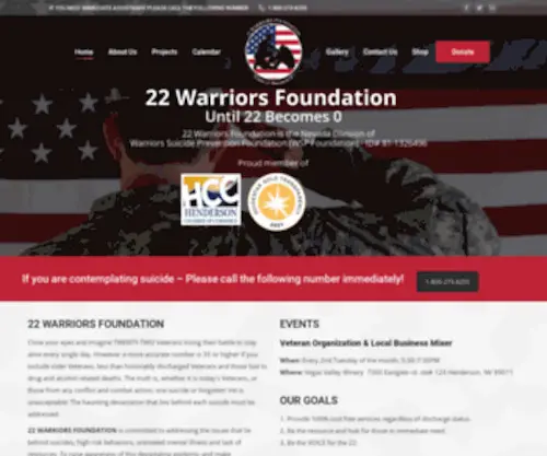 22Warriors.org(22 Warriors Foundation) Screenshot