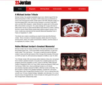 23Jordan.com(A Michael Jordan Tribute) Screenshot