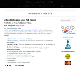 24-7Webs.com(Affordable Business Class Web Hosting) Screenshot